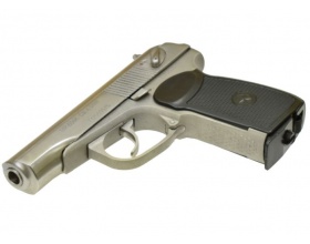 Пневматический пистолет Baikal МР-654-24 Макаров, белый (никелированный)