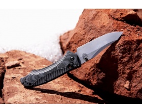 Нож складной Benchmade 950 RIFT, черная рукоять, узор