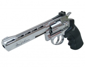 Пневматический револьвер ASG Dan Wesson 6 Silver пулевой