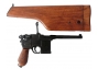 ММГ макет пистолет Маузер, деревянная рукоятка, С КОБУРОЙ, Mauser, DENIX DE-1025