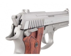 Пневматический пистолет Swiss Arms SA92 Silver Auto (цвет стальной), С АВТООГНЕМ !