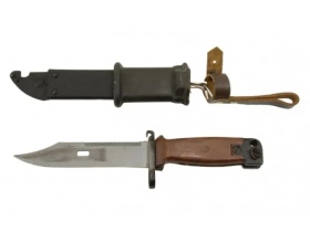 ММГ макет штык-ножа 6х3 АК ШНС-001-01 (для АКМ) СТАЛЬНЫЕ ножны