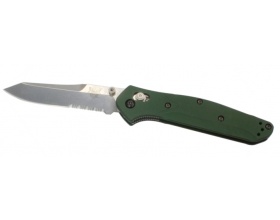 Нож складной Benchmade Osborne, reverse tanto, axis, зеленая рукоять