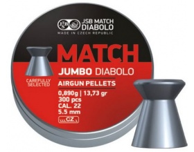 Пули JSB EXACT JUMBO MATCH 5.5 мм, 0.89г (300шт)