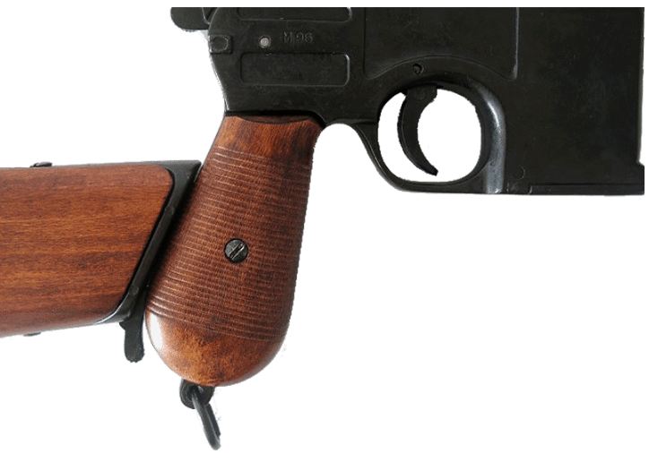ММГ макет пистолет Маузер, деревянная рукоятка, С КОБУРОЙ, Mauser .