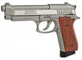 Пневматический пистолет Swiss Arms SA92 Silver Auto (цвет стальной), С АВТООГНЕМ !