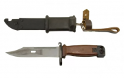 Макет штык-ножа 6х3 АК ШНС-001-01 (для АКМ), стальные ножны