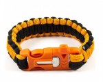 Браслет паракордовый с огнивом Orange (Geoline Survival) Black&orange  54730